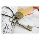 韓式古銅錢幣鑰匙項鍊