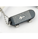 韓式聖經滑板車項鍊（灰）