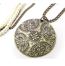 韓式復古圓盤双層項鍊