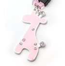 韓式粉色小鹿釀鑽項鍊