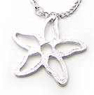 韓式五瓣花葉双層項鍊