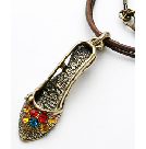 韓式水晶鑽高根鞋項鍊