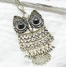 韓式貓頭鷹毛衣鍊(古銀色)