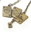 韓式青銅長撲克牌項鍊