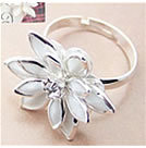 韓式白色太陽花開口戒