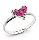 韓式粉色愛心開口戒