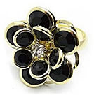 韓式黑玫瑰開口戒