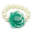 韓式珍珠綠玫瑰手鍊