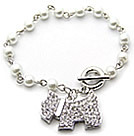 韓式鑲鑽狗狗手鍊