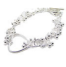 韓式銀珠愛心手鍊