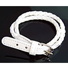 韓式個性編織皮革手鍊(白)