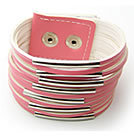 韓式多層紐扣手鐲(粉)