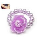 韓式珍珠玫瑰手鍊(紫)