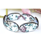 韓式寬版寶石珠手鍊(花)