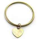 韓式青銅桃心手鐲(金)