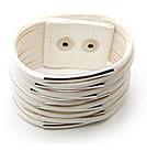 韓式多層紐扣手鐲(白)