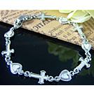 韓式貝殼愛心十字手鍊