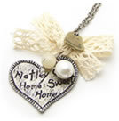 韓式蝴蝶結愛心長款項鍊