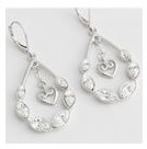 韓式桃心水滴墜耳扣