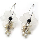 韓式花瓣珍珠耳扣