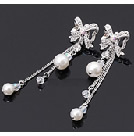 韓式蝴蝶結流蘇耳釘