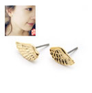 韓式天使翅膀耳釘(金)