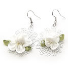 韓式淑女花辦耳環