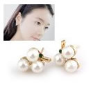 韓式珍珠葡萄耳釘
