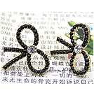 韓式小米珠蝴蝶結耳釘(黑)