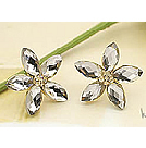 韓式五辦花耳釘(銀)