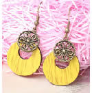 韓式雙花圈耳環