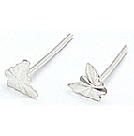 純銀小蝴蝶耳釘