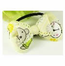 可愛棉布蝴蝶結髮束(黃)