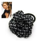 山茶花大髮圈(黑)