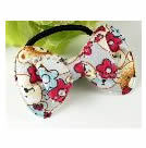 可愛棉布蝴蝶結髮束(紅)