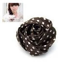 甜美布花朵點點髮圈