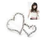 水鑽心心相印髮夾