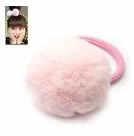 可愛大粒毛球髮束(粉)