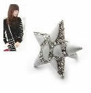 韓式寶石星開口戒(白)