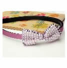 珍珠蝴蝶結髮圈(紫)