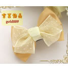 ★貴族風♥點點薄紗〞小啾啾壓夾〃☆