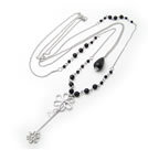 韓式四葉草水滴雙層項鍊