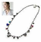 韓式波西米亞鋯石彩鑽項鏈